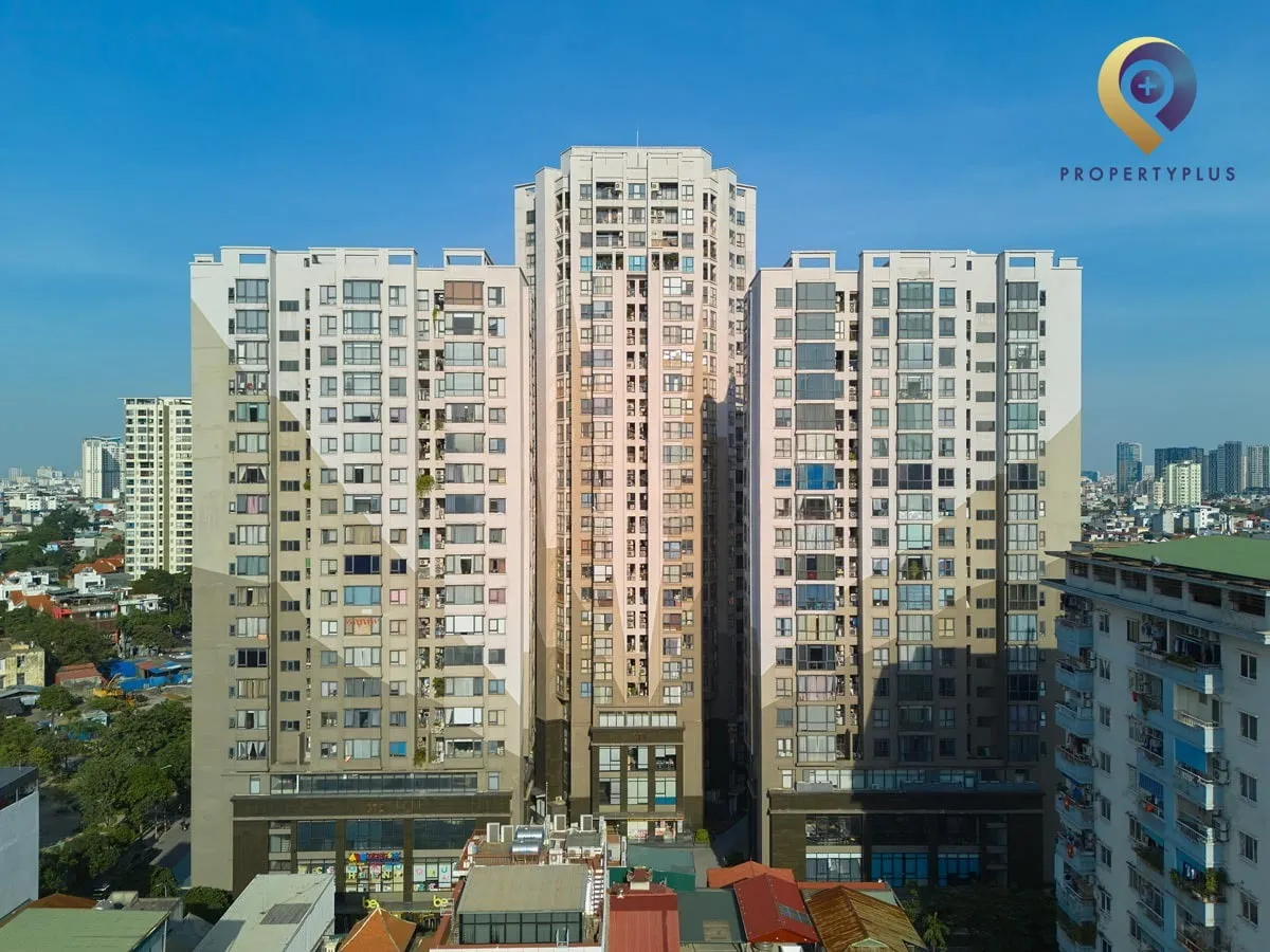 Toàn cảnh tòa nhà Yên Hòa Park View tại Quận Cầu Giấy, Hà Nội.